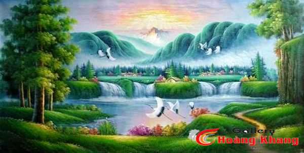 Tranh Núi - Nước - Phong Thuỷ